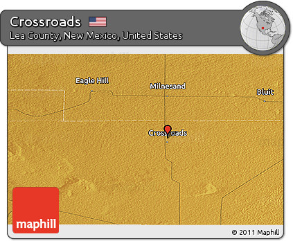 Physical Panoramic Map of Crossroads