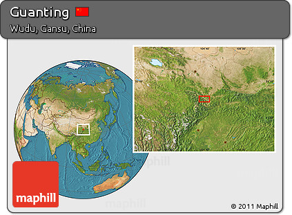 Satellite Location Map of Guanting