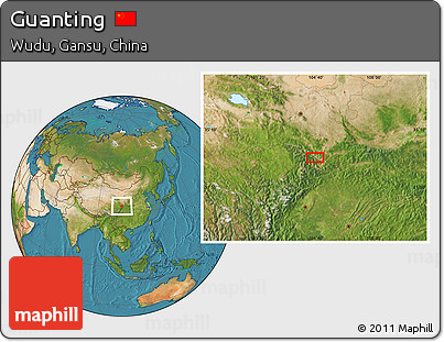 Satellite Location Map of Guanting