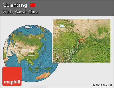 Satellite Location Map of Guanting