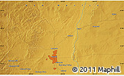 Physical Map of the area around 33° 32' 52" N, 104° 28' 29" W