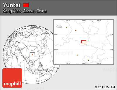 Blank Location Map of Yuntai