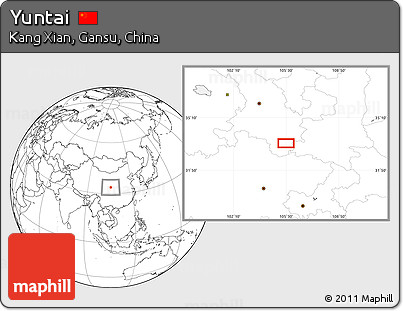 Blank Location Map of Yuntai
