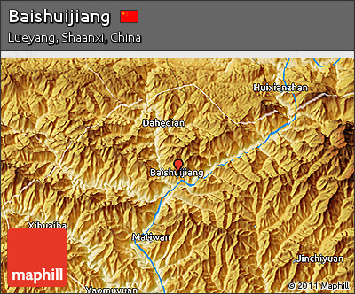 Physical 3D Map of Baishuijiang