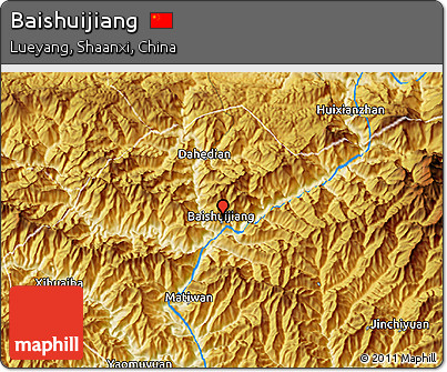 Physical 3D Map of Baishuijiang
