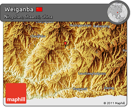 Physical 3D Map of Weiganba