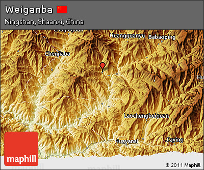 Physical 3D Map of Weiganba