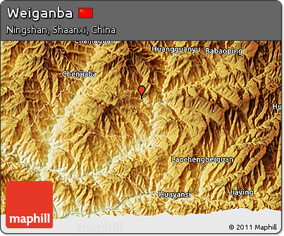Physical 3D Map of Weiganba