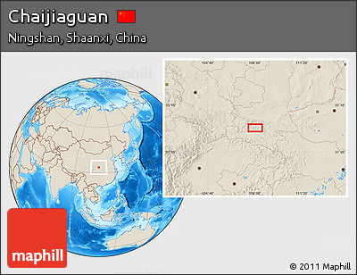 Shaded Relief Location Map of Chaijiaguan