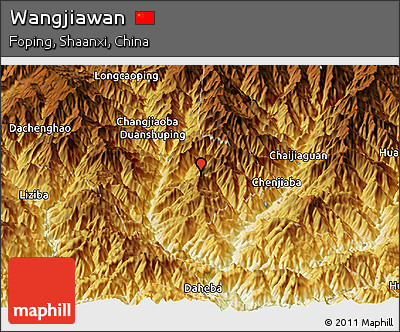 Physical Panoramic Map of Wangjiawan