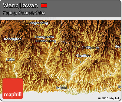 Physical Panoramic Map of Wangjiawan