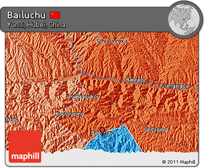Political 3D Map of Bailuchu