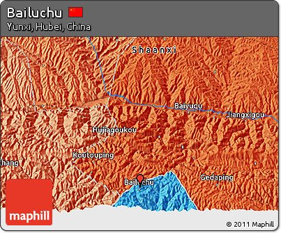 Political 3D Map of Bailuchu