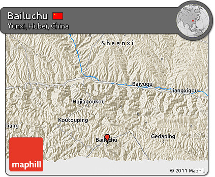 Shaded Relief 3D Map of Bailuchu