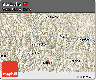 Shaded Relief 3D Map of Bailuchu