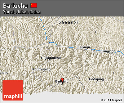 Shaded Relief 3D Map of Bailuchu