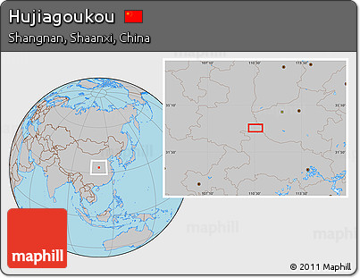 Gray Location Map of Hujiagoukou
