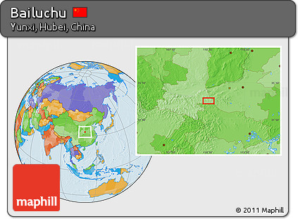 Political Location Map of Bailuchu