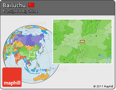 Political Location Map of Bailuchu