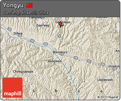 Shaded Relief Map of Yongyu