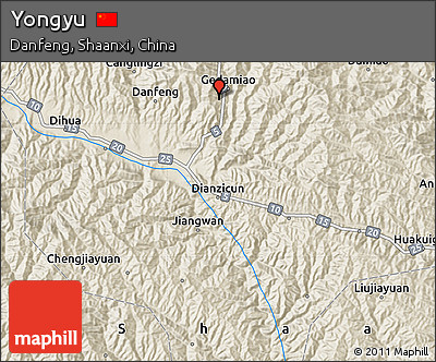 Shaded Relief Map of Yongyu