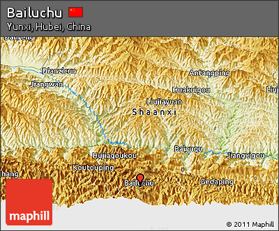 Physical Panoramic Map of Bailuchu