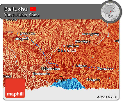 Political Panoramic Map of Bailuchu