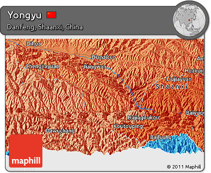Political Panoramic Map of Yongyu