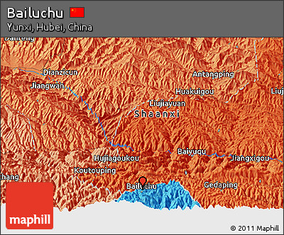 Political Panoramic Map of Bailuchu