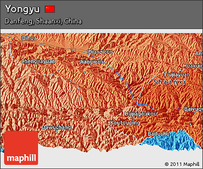 Political Panoramic Map of Yongyu