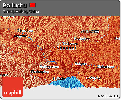 Political Panoramic Map of Bailuchu