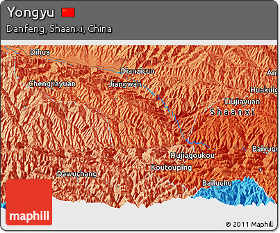 Political Panoramic Map of Yongyu