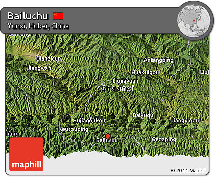 Satellite Panoramic Map of Bailuchu