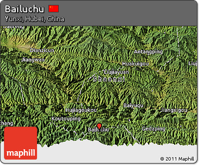 Satellite Panoramic Map of Bailuchu