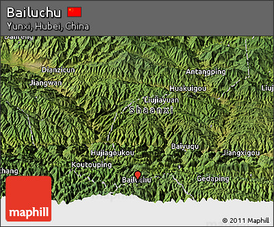 Satellite Panoramic Map of Bailuchu
