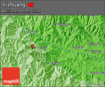 Political 3D Map of Xizhuang