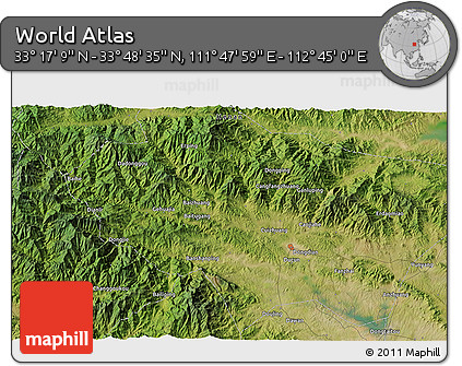 Satellite 3D Map of the Area around 33° 32' 52" N, 112° 16' 30" E