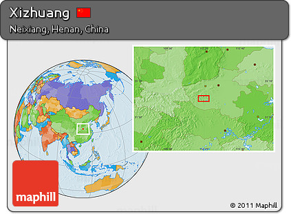 Political Location Map of Xizhuang