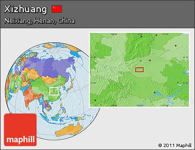 Political Location Map of Xizhuang