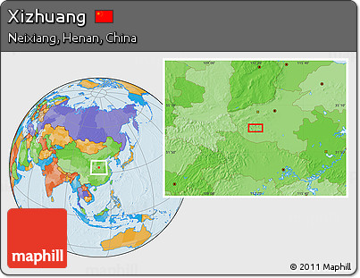 Political Location Map of Xizhuang
