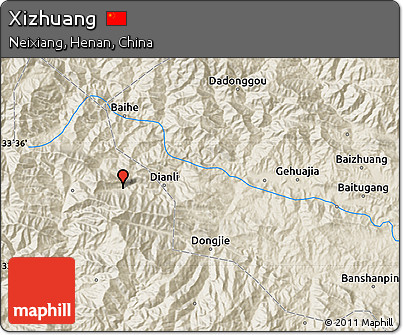 Shaded Relief Map of Xizhuang