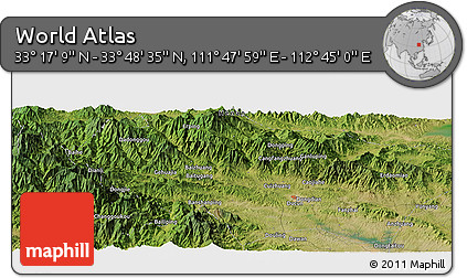Satellite Panoramic Map of the Area around 33° 32' 52" N, 112° 16' 30" E