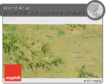 Satellite 3D Map of the Area around 33° 32' 52" N, 113° 7' 30" E