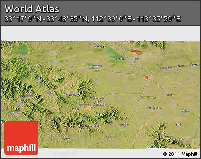 Satellite 3D Map of the Area around 33° 32' 52" N, 113° 7' 30" E