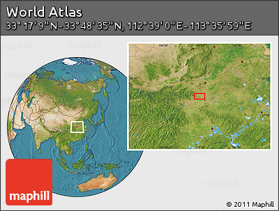 Satellite Location Map of the Area around 33° 32' 52" N, 113° 7' 30" E