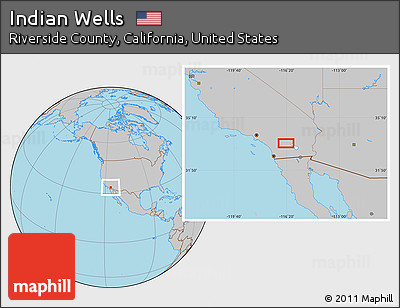 Gray Location Map of Indian Wells