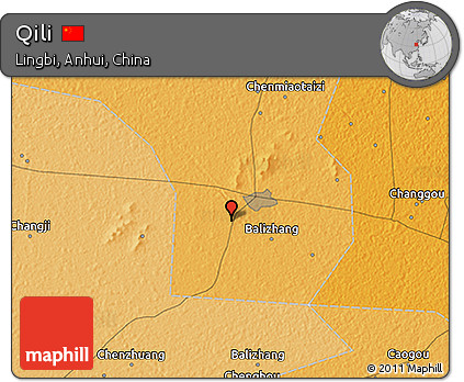 Political 3D Map of Qili
