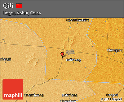 Political 3D Map of Qili