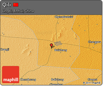 Political 3D Map of Qili