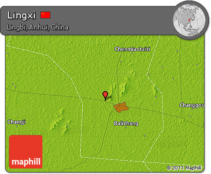 Physical Map of Lingxi